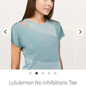 Lulemon no  inhibitions tee green